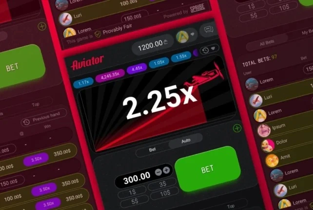 Aviator game screenshots